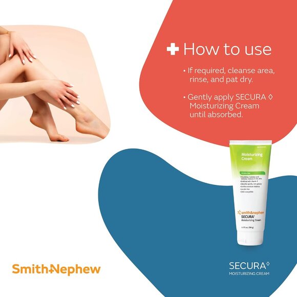 Smith&Nephew SECURA Moisturizing Cream Soothing Moisturizer I 30ml I Case of 10 - Picture 7 of 7